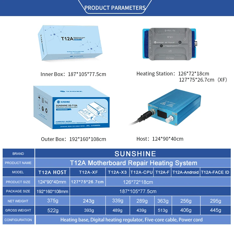4in1 Frame Heating Station T12A-XF for iPhone X XS MAX XR Screen Bezel Frame Separating Machine LCD Disassembly Repair Tools