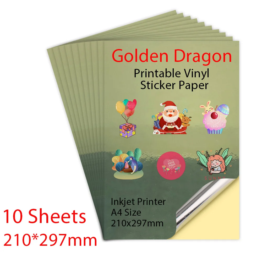 10/30/50/100 Vellen A4 Transparant Afdrukbaar Vinyl Sticker Papier Waterdicht Zelfklevend papier voor Voor Inkjet Printer DIY Label
