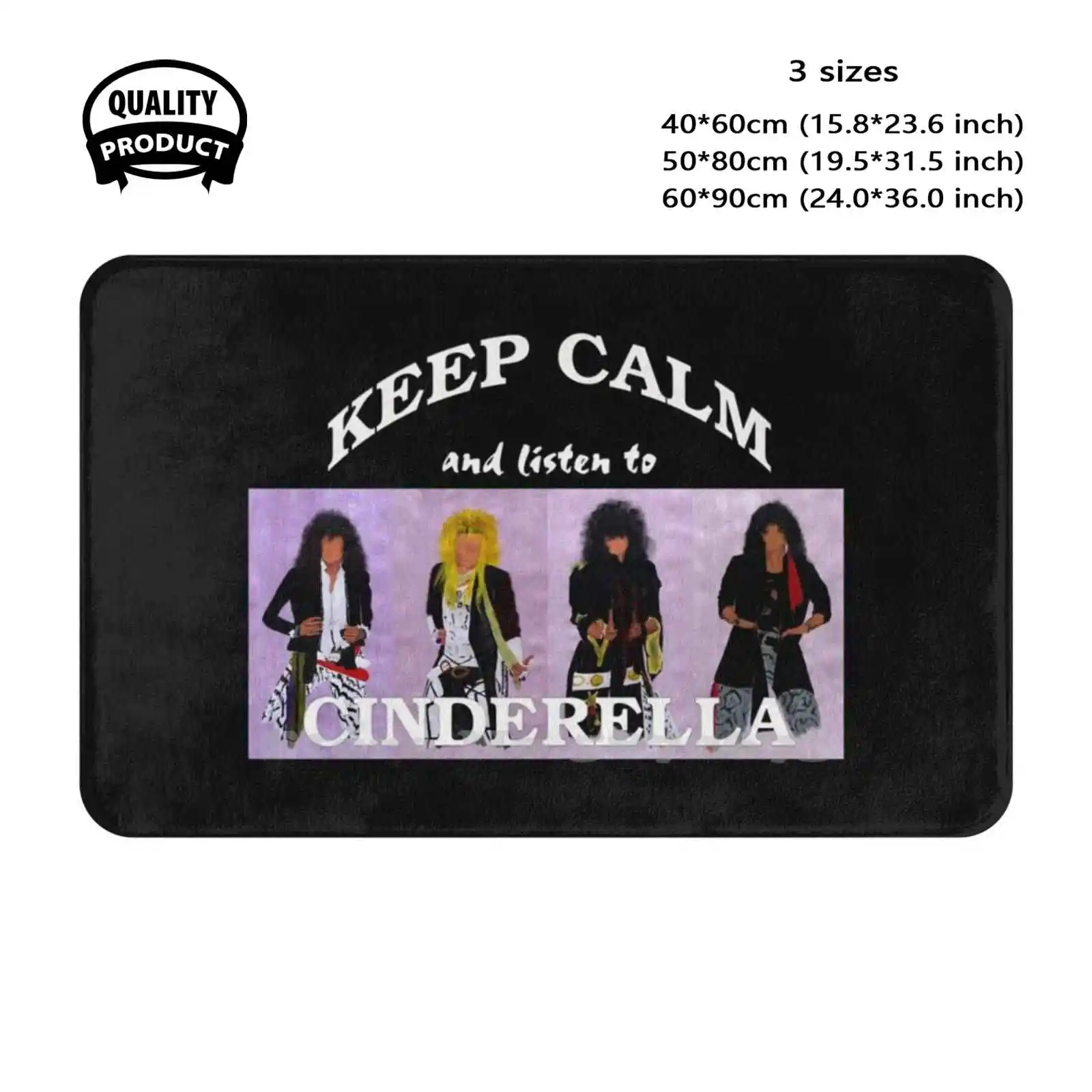 Keep Clam And Listen To Soft Cushion Home Carpet Door Mat Car Rug Tom Keifer Eric Brittingham Fred Coury Jeff Labar Keep Calm