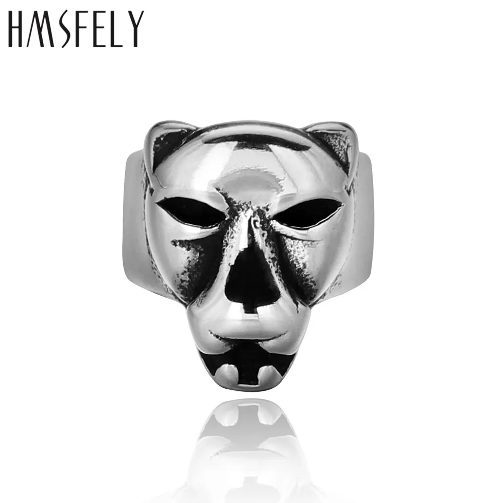 

HMSFELY 316l Stainless Steel Leopard Head Beads Accessories 8mm Hole Animal Beads For DIY Leather Bracelet Jewelry Making 5pcs