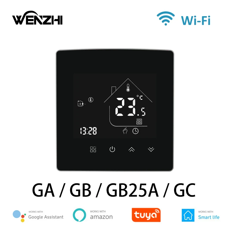 Controlador de temperatura termostato WiFi, aquecimento de água e piso elétrico, caldeira a gás, vida inteligente, controle Tuya, Alexa, Google