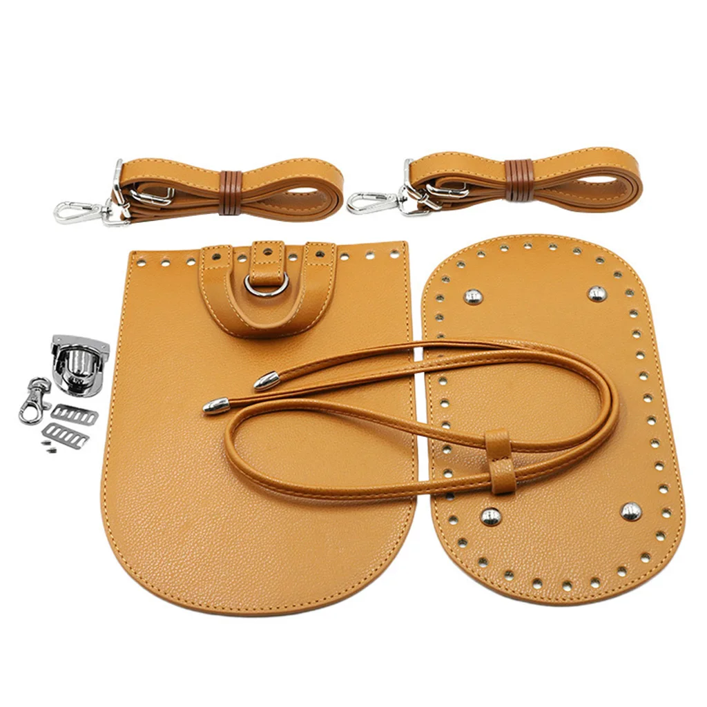 1 Set DIY PU Leather Bag Bottom Base Drawstring Handbag Bag Making Parts