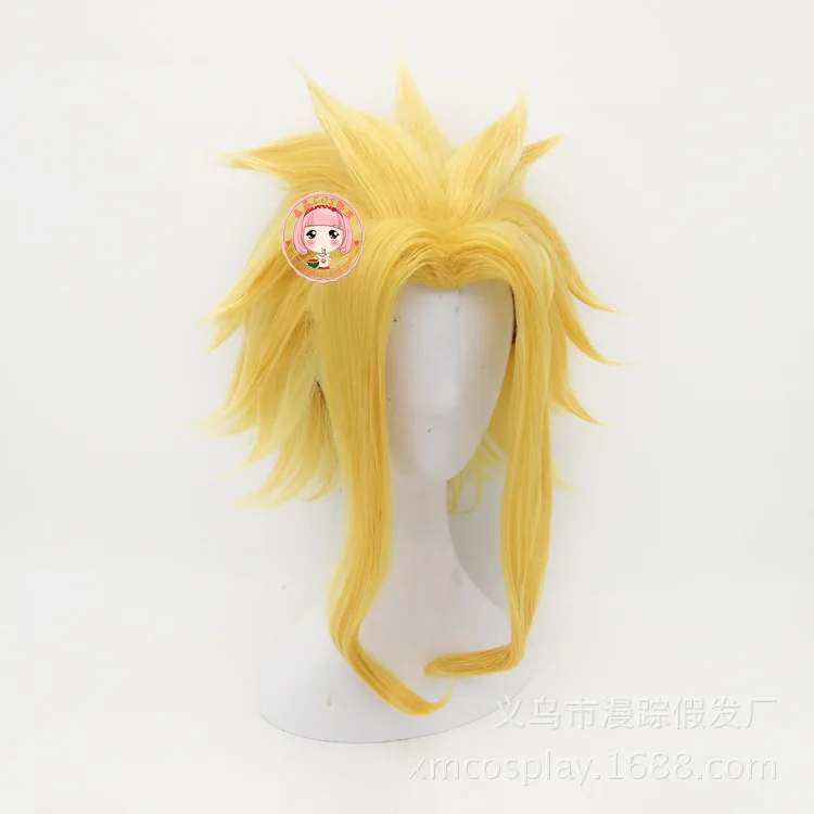 2020 New Fashion Anime My Academia All Might Cosplay Wig Boku no Academia Yellow Wig Role Play Yagi Toshinori