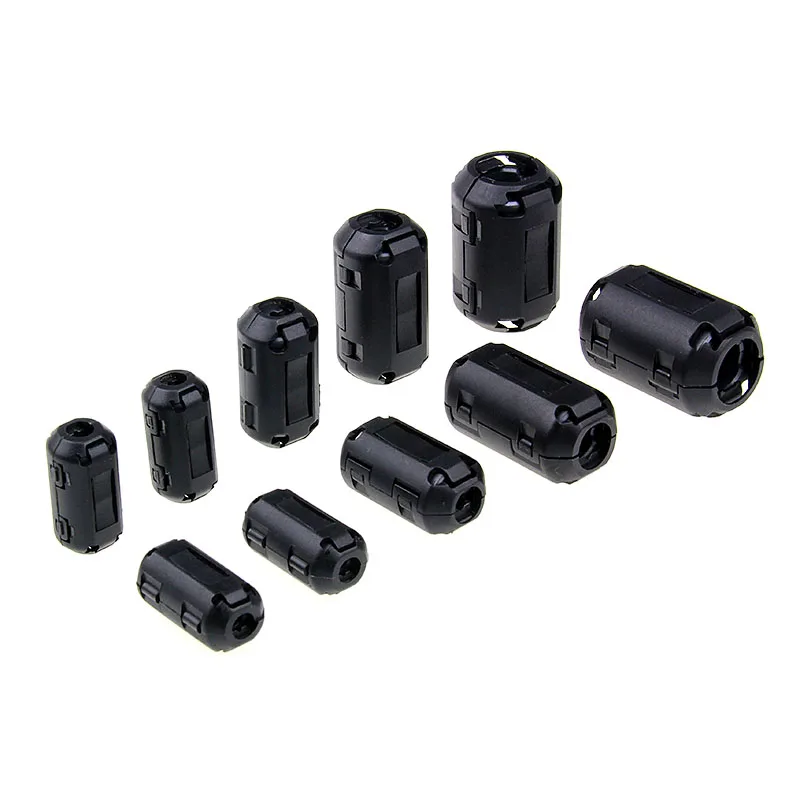 حلقة مغناطيسية المغناطيسي التدخل كليب على مرشح قابل للإزالة الأساسية يمكن أزرار خاطفة حزام لكابلات الفيديو الصوت البيانات AV