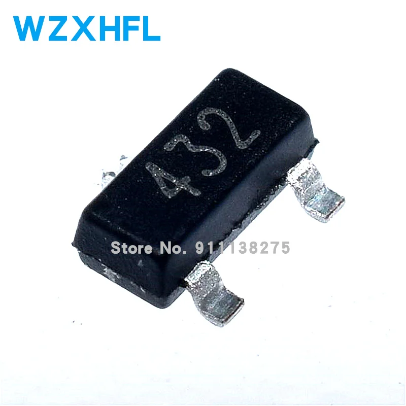 20PCS TL432 TL432A AZ432BZ SOT 432 CJ432 SOT23 TL432AIDBZR SOT-23 SMD voltage regulator IC Triode Transistor