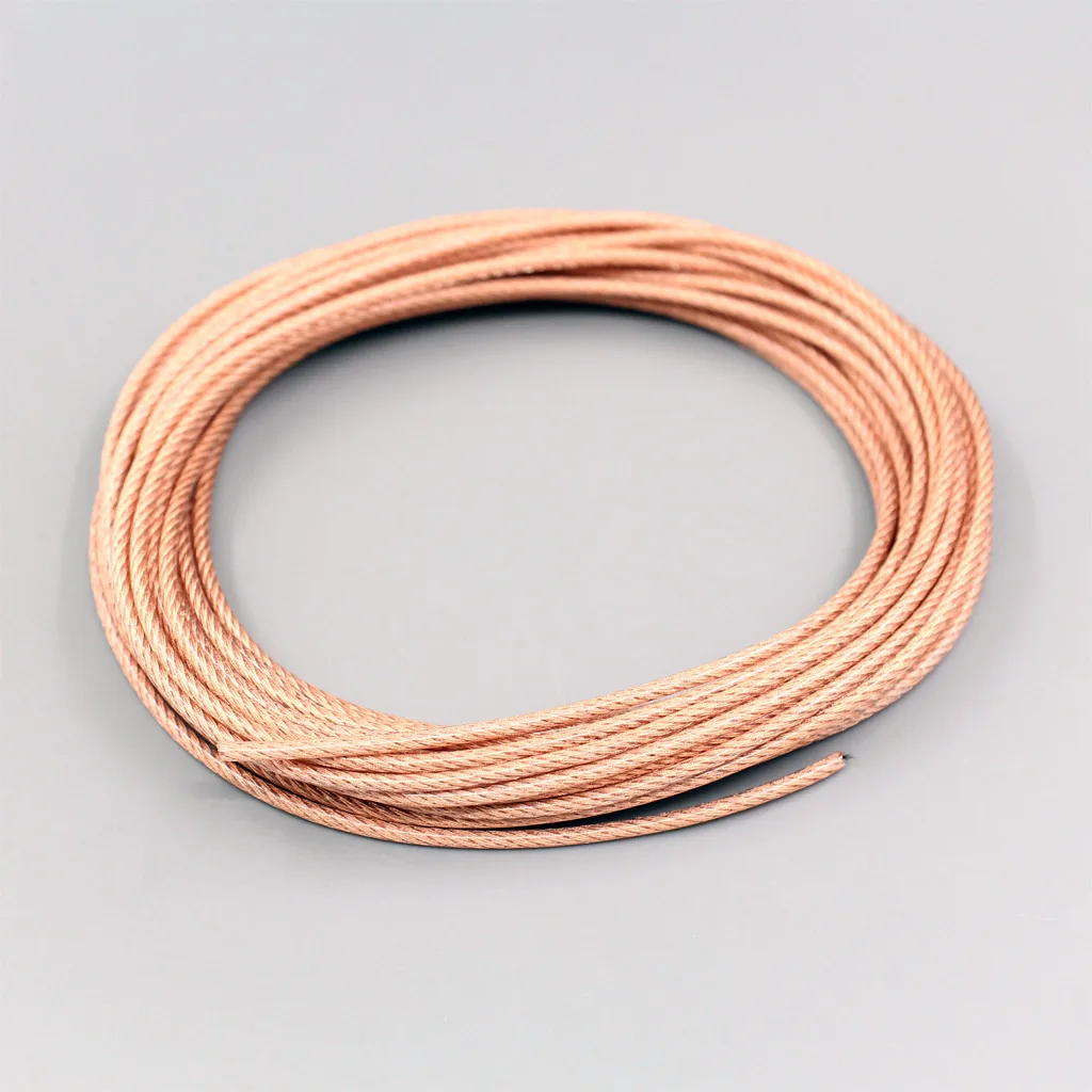 100m Type2 Copper Hi-Res 4*5*7/0.05mm 7N Litz OCC Graphene Wire Mixed OD:1.8mm For DIY Custom Earphone Cable 140core LN007733