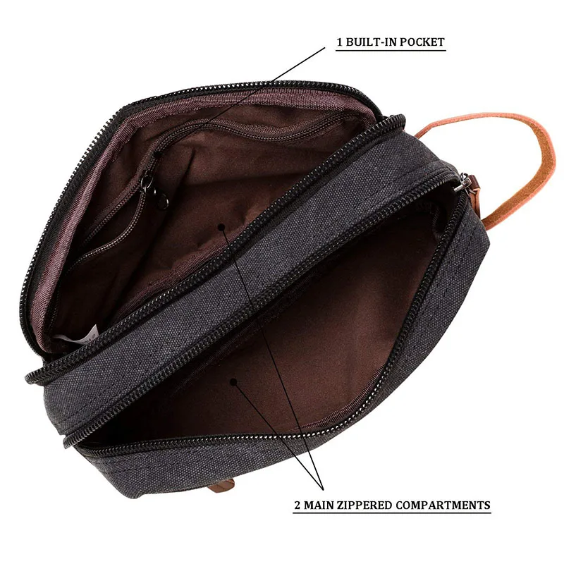 Trousse de toilette étanche en toile pour hommes et femmes, trousse de maquillage, trousse de beauté, trousse de toilette, trousse de maquillage,