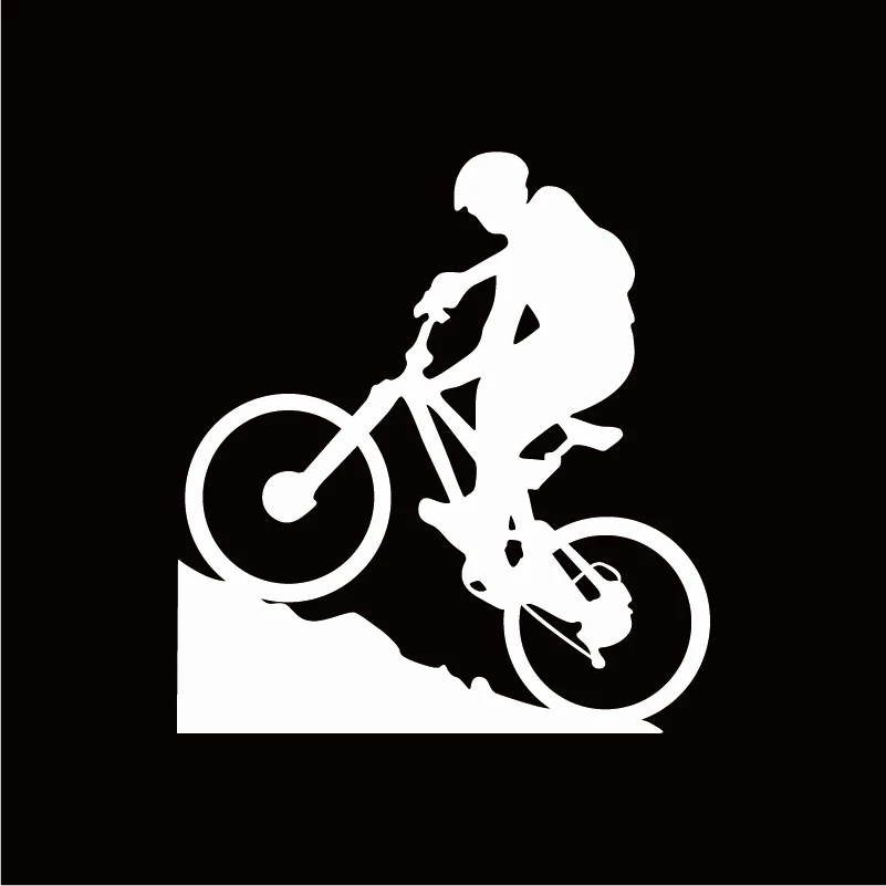 Mountain Biking Silhouette Styling Extreme Sports Bicycle Boy Car Sticker Exterior Accessories Vinyl Decals for BMW VW Audi Gti
