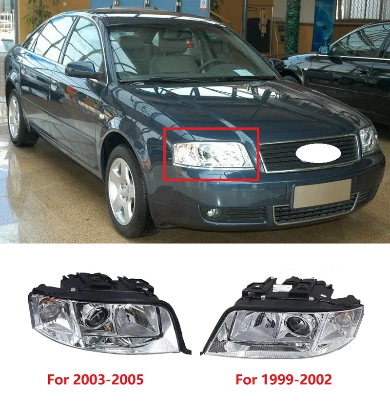 

Lofty Richy For Audi A6 C5 1999-2005 Front Bumper Headlight Headlamp Head Lamp Head Light Assembly HID Halogen with Motor