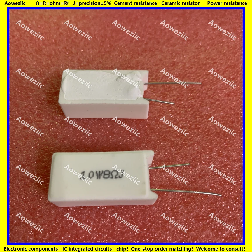 

10Pcs 10W8RJ RX27-5 Vertical Cement Resistance 10W 8 ohm 8R 8RJ 10W8R 10W8OHM Ceramic Resistance precision 5% Power resistance