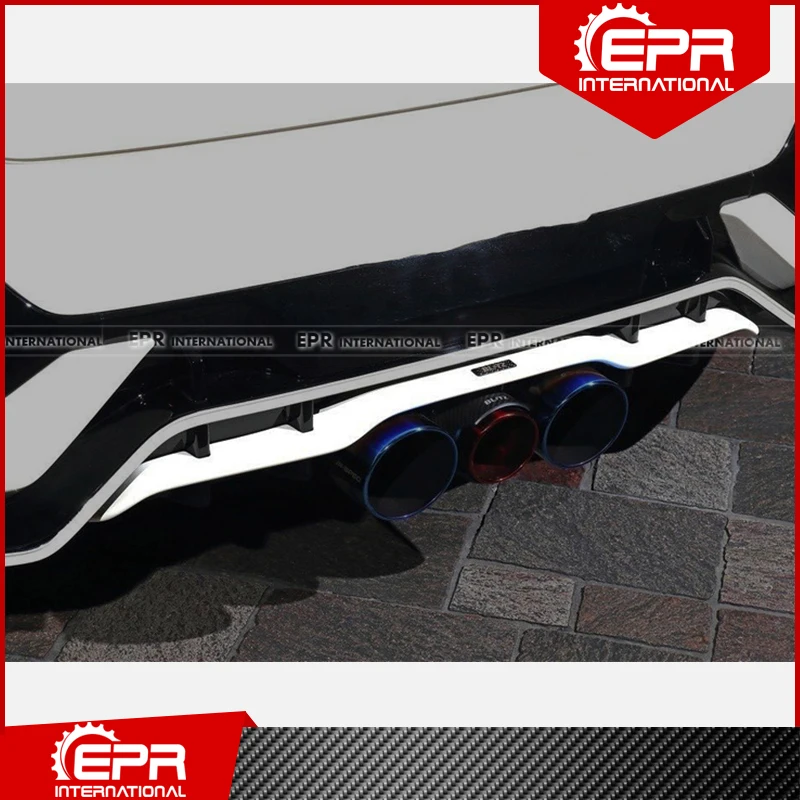 For Civic FK8 2017+ BLZ Style FRP Fiber Glass Rear Garnish Fiberglass Bumper Diffuser Trim FK8 Splitter Kit Tuning Part