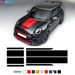 Cubierta de motor a rayas para capó de coche, calcomanía de maletero Taligate para MINI John Cooper Works F56, F55, F57, R56, R57, R58, R59, JCW, accesorios