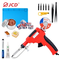 JCD Electric Soldering Iron Gun 220V 80W Manual Tin-feeding Welding Solder Repair Gun Comes With 50G Lead-free Tin High Quality