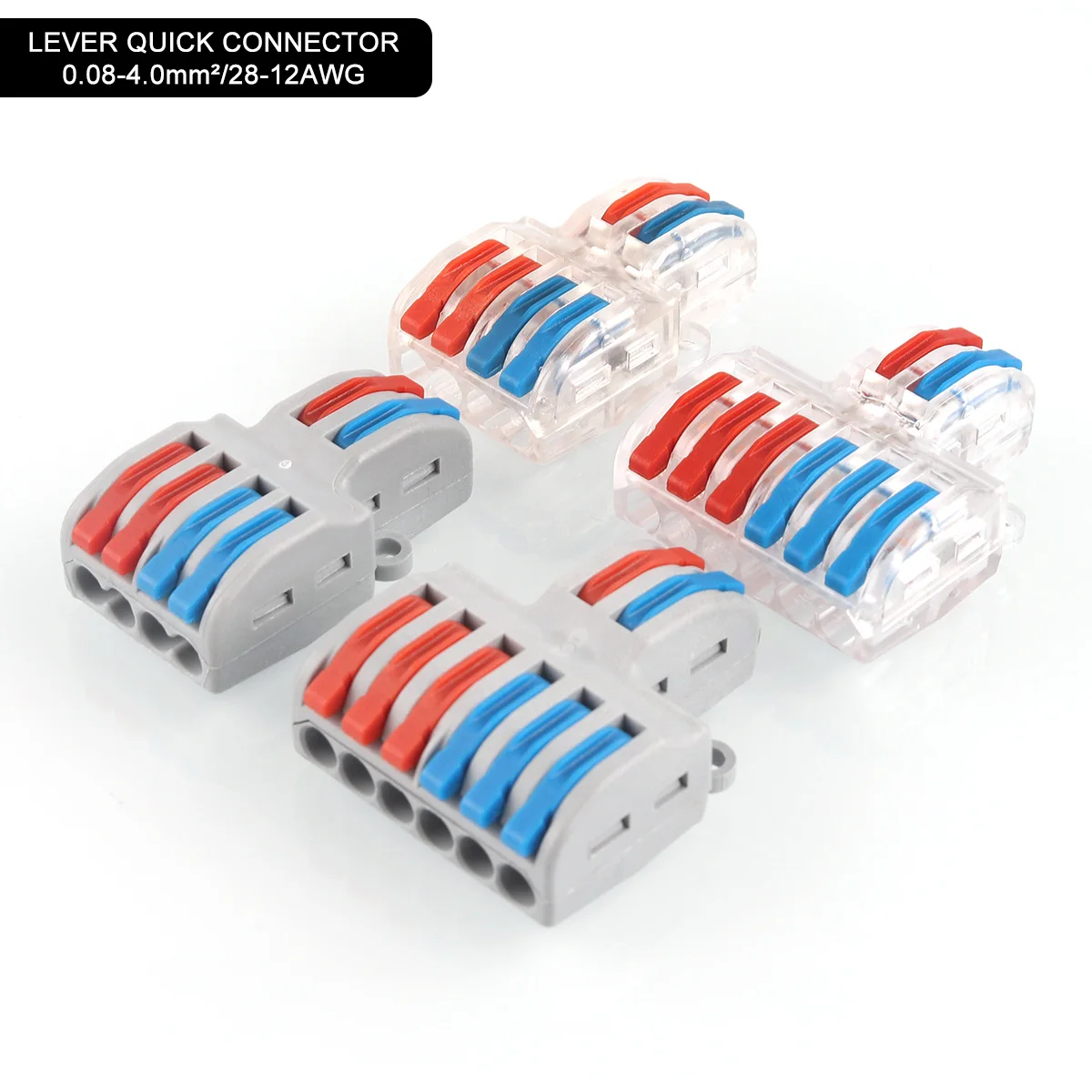 1 Input 2/3 Output SPL Quick Easy Splitter Push-in With lever Splicing Connectors Terminals Compact Conductor Wiring Connector