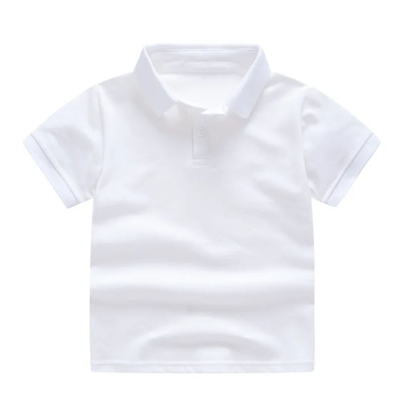 OLOME Summer Solid Children Polo Shirts Cotton Classical Short Sleeve Polo Shirts Boys School Clothes Unisex Kids Top Tees