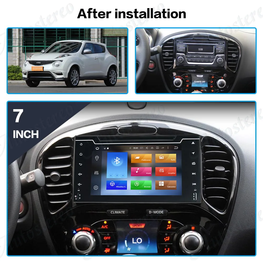 

FOR Nissan Juke 2010-2014 Car Player GPS Navigation 128GB Android 10 Auto Radio Stereo Head Unit Audio Recorder Carplay