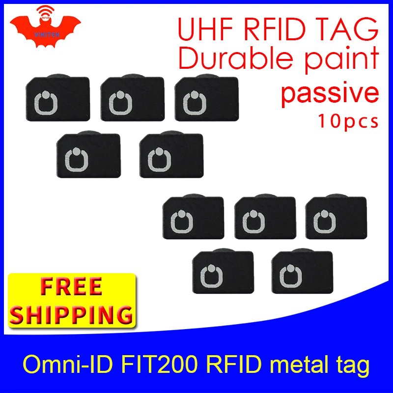 

UHF RFID anti metal tag omni-ID fit200 915m 868mhz Alien Higgs3 10pcs free shipping durable paint smart card passive RFID tags