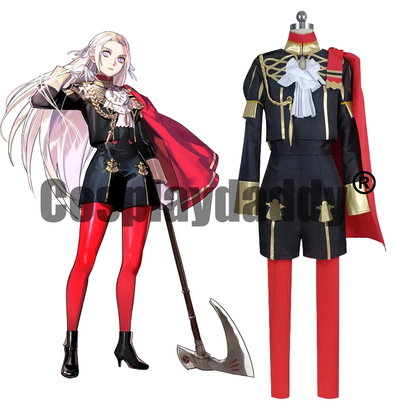 

Fire Emblem: Three Houses Officers Academy Black Eagles Leader Lady Edelgard von Hresvelg Uniform Outfit Cosplay Costume S002