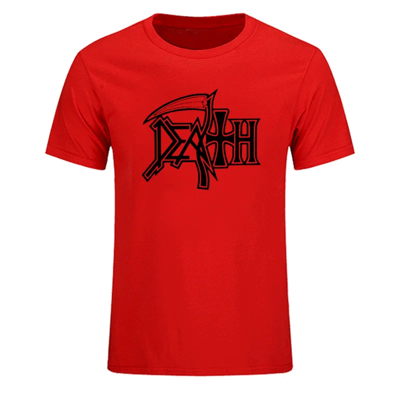 New DEATH T Shirts ROCK BAND HEAVY METAL Men Casual Round Neck Short Sleeve T shirt Cotton Mans Top Tee High Quality XS-XXXL