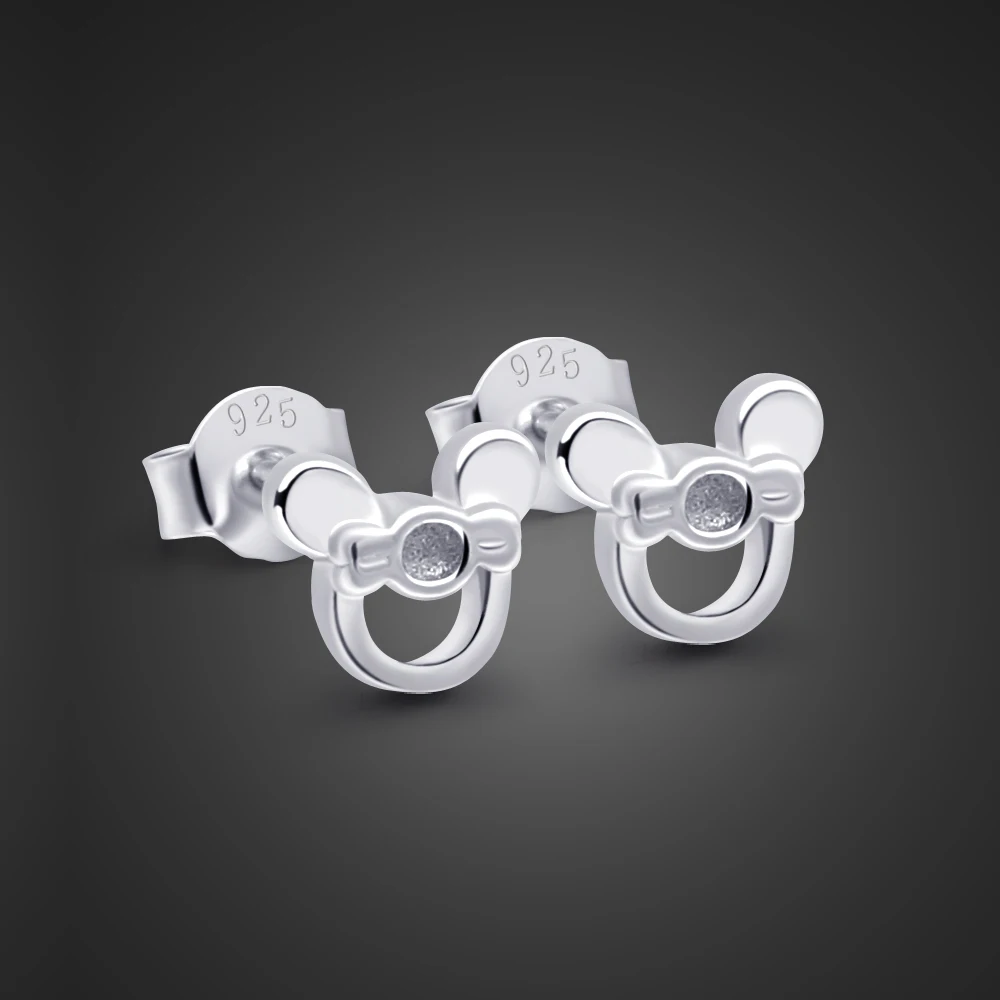 

New Korean Style 925 Sterling Silver Stud Earrings Cute Mickey Stud Earrings For Women Fashion Jewelry Birthday Gifts