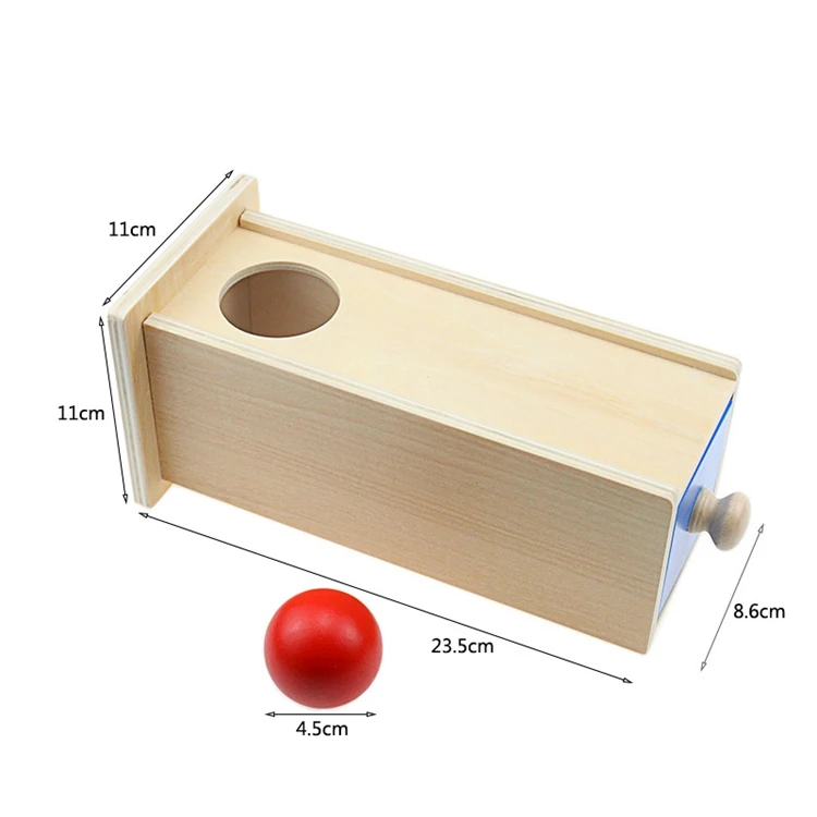 Caja De Permanencia De Objetos De Madera Con 3 Bolas – Juguete Educativo Montessori Para Bebés – Desarrolla La Motricidad Y La Percepción