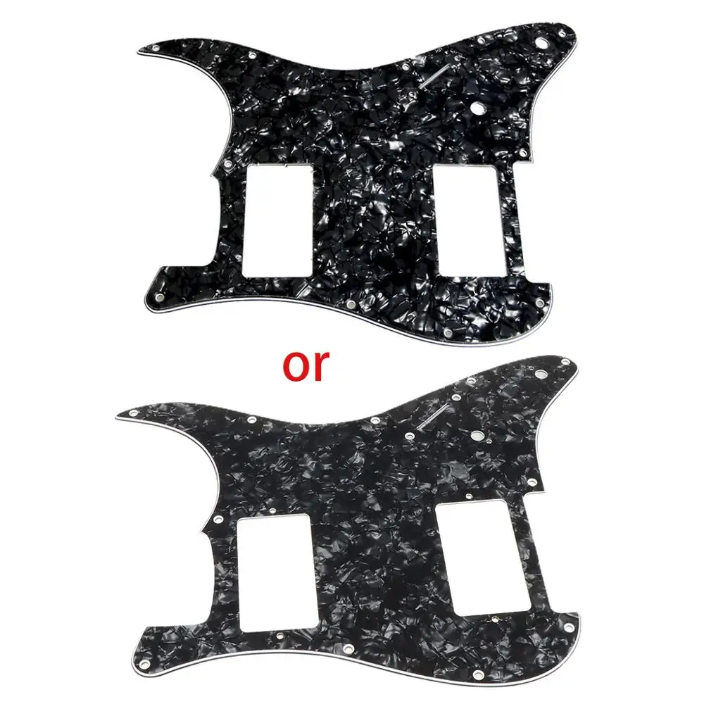 3Ply Black Pearl Guitar Pickguard For Stratocaster Fender . 2 HH Humbucker