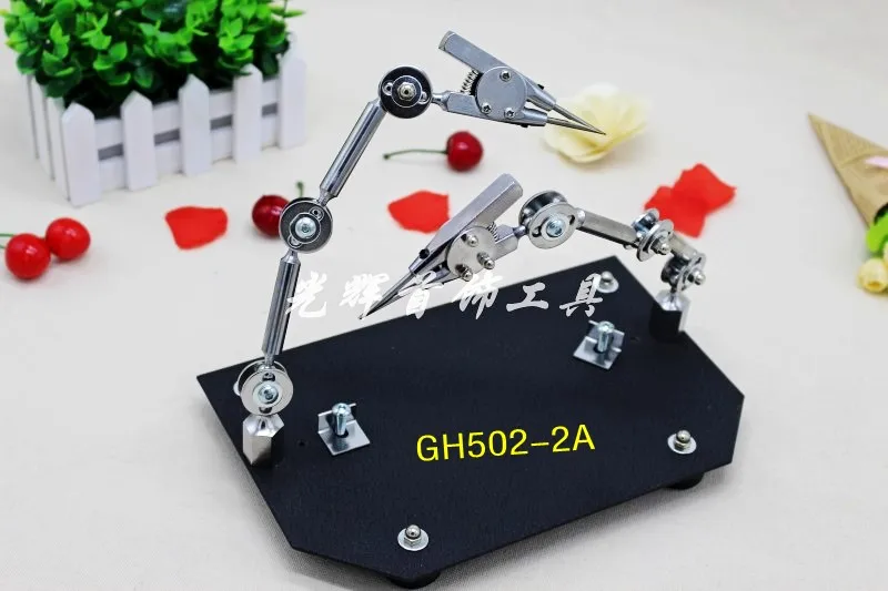 

jewellery making Hand Soldering Iron Stand Helping Clamp Magnifying Tool Auxiliary Clip Magnifier