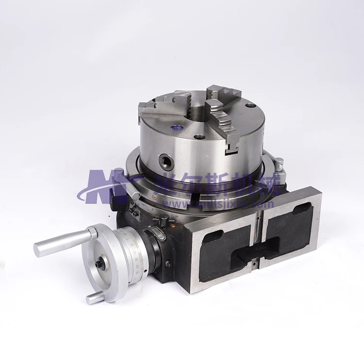 Tabela giratória da cabeça de indexação da máquina de trituração da precisão do mandril da flange do disco vertical e horizontal com três mandril da maxila