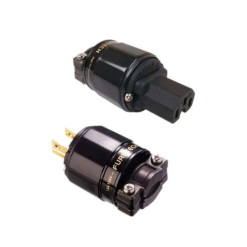 Furutech FI-11 enchufe de alimentación estadounidense conector IEC chapado en oro de 24K adaptador de Audio HiFi de 15A/125V