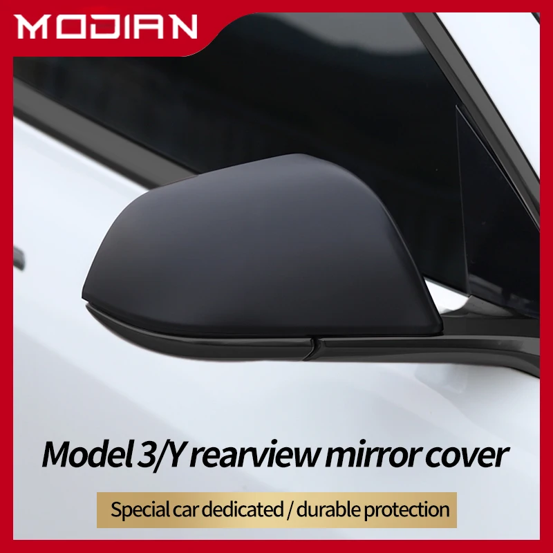 

Tesla car rearview mirror housing cover ABS matte carbon fiber mirror cover modified for Tesla Model 3/Y 2017-2021 accessories