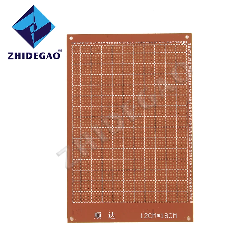 5pcs 12x18cm DIY Single Side  Prototype Paper PCB Universal  Experimental Bakelite Copper Plate Circuirt Board Yellow ZHIDEGAO