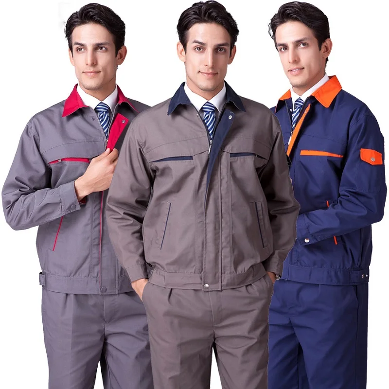 Spring Work Clothing Jacket Pants Worker Suit Safety Welding Durable Uniform Mechanical Auto Car Repair Porter Workshop Coverall