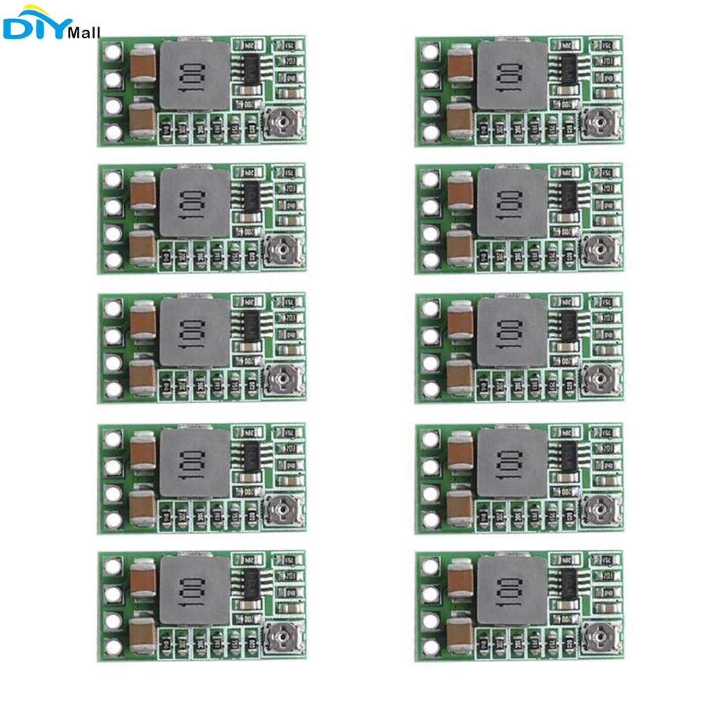 10pcs Mini DC-DC 12-24V a 5V 3A Step Down modulo di alimentazione convertitore Buck di tensione regolabile 97.5% 1.8V 2.5V 3.3V 5V 9V 12V