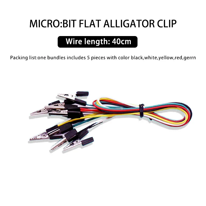 5 teile/los Micro: bit 40mm Flache Alligator Clip Doppel-headed Alligator Programmierer Clips mit für Microbit Flache Kabel Draht