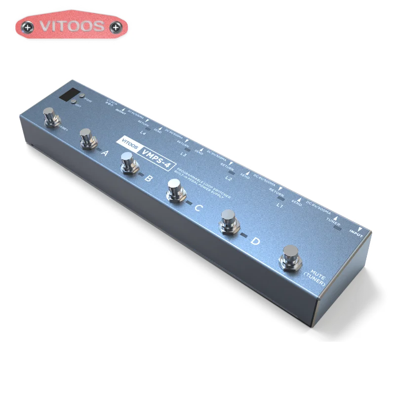 vitoos VMPS-4 loopswitcher isolated power supply built in pedal channel switch guitar bass effect program