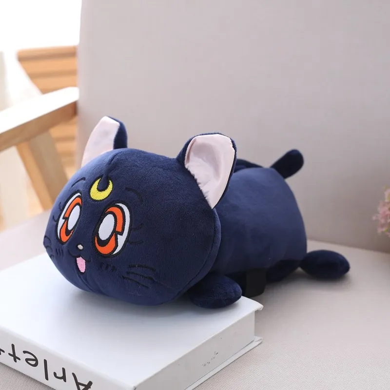 Internet Celebrity Creative Plush Stuffed Moon Cat Car Tissue Box Birthday Gift New Year Cartoon Car Hanging Decoration