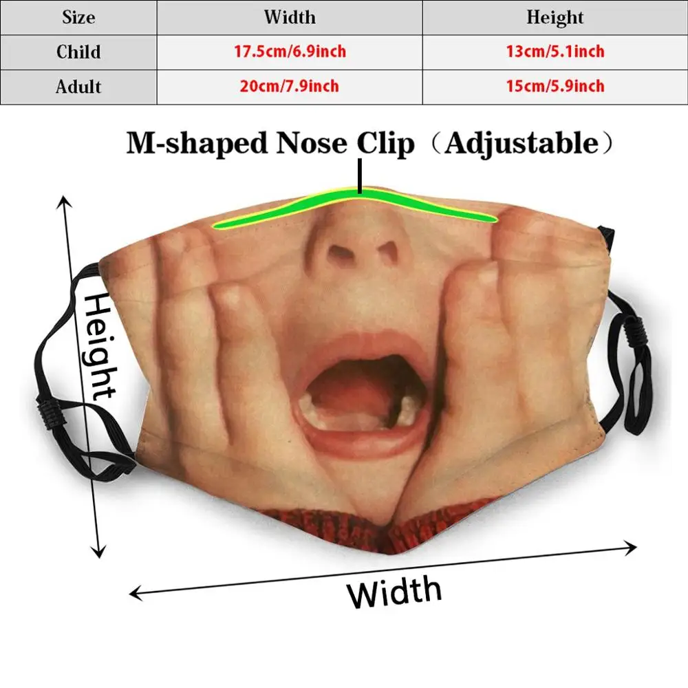 Máscara infantil com elástico, comunicação de criança, filme classic, macaulay culkin, natal, casa toda