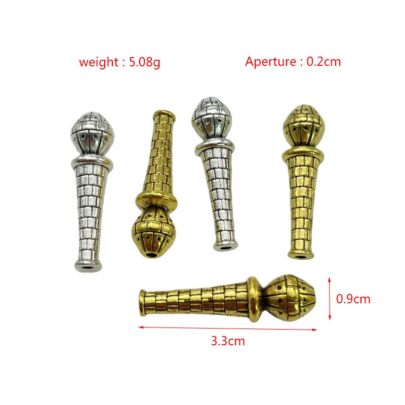 JunKang zinc alloy long rosary making connector DIY Muslim Islamic amulet prayer beads jewelry accessories