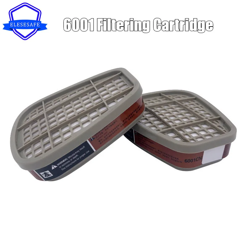 

2pcs 6001 Filtering Cartridge Replace Filter Box 6000/7500/6800 Respirator Carpenter Polishing Painting Spraying Work Safety