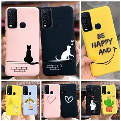 For Vivo Y50 Case 1935 Cute Couple Cat Soft Silicone Phone Cases For Vivo Y30 1938 Vivo Y50 Y 30 50 Back Cover Shockproof Bumper