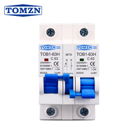 1P+1P MTS TOMZN AC Dual power Manual transfer switch Circuit breaker MCB 50HZ/60HZ