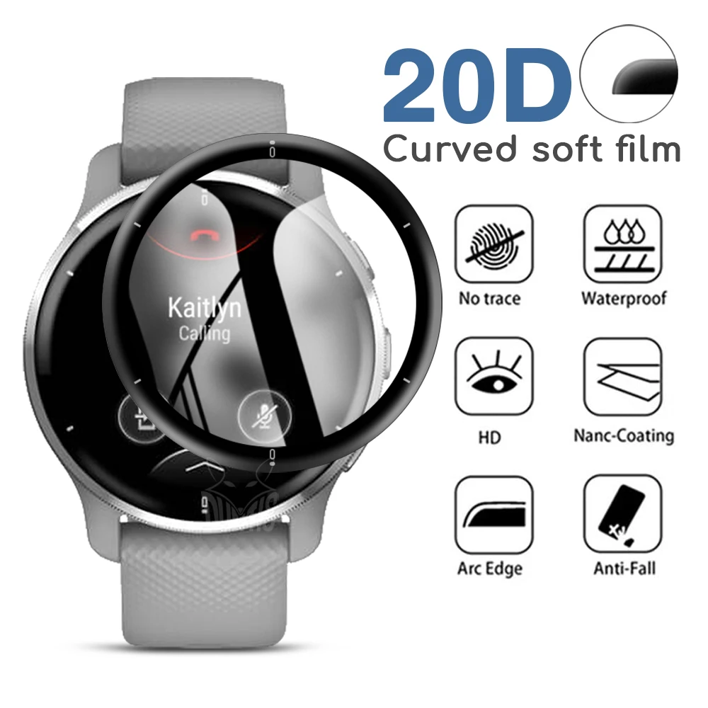 3D Protective Film For Garmin Venu 2 Plus SQ Music 2S Smart Watch Screen Protector Cover for Garmin Venu2 Plus (Not Glass)