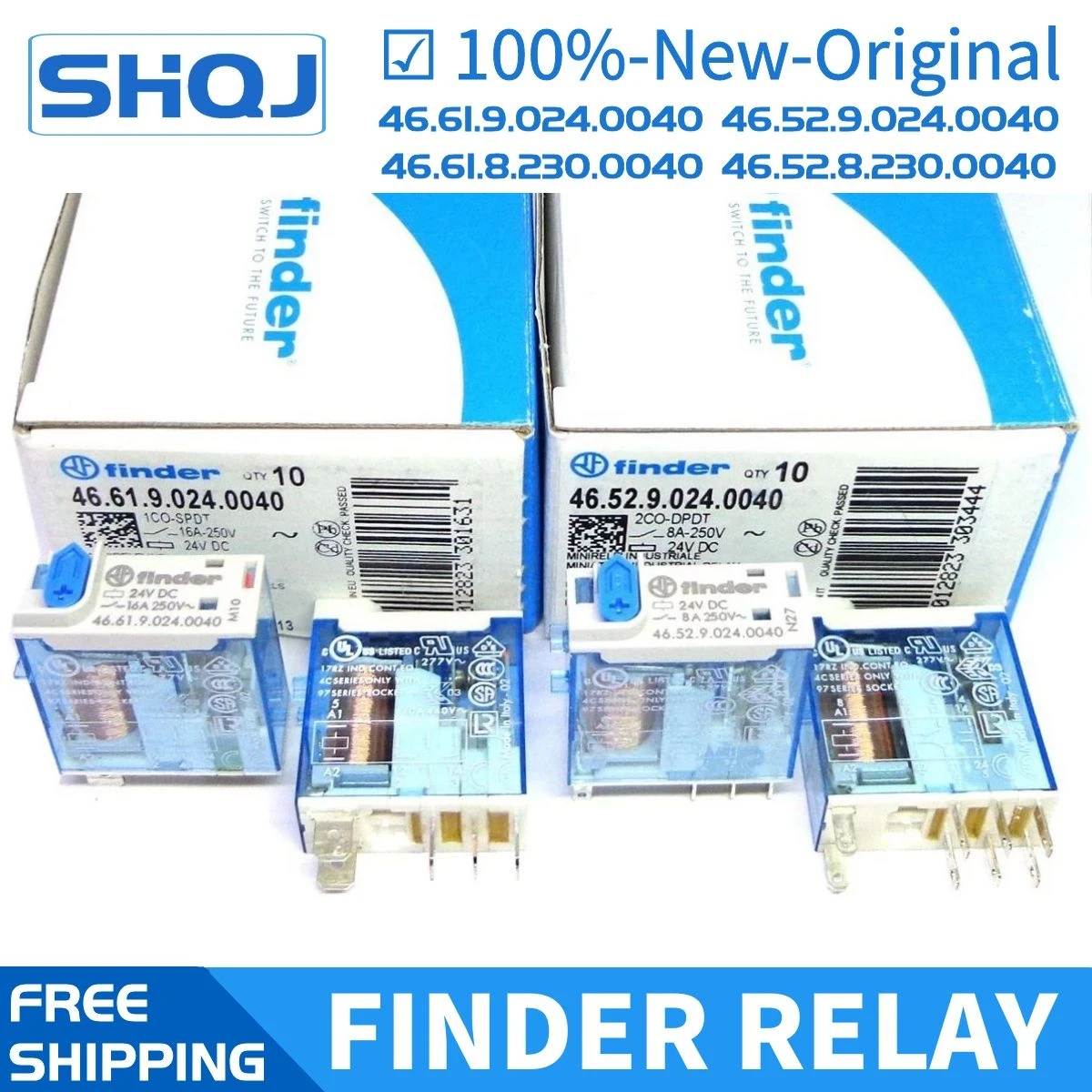 2PCS FINDER RELAY 46.52.9.024.0040 46.52.8.230.0040 97.02 8PIN 8A 2CO 100%-new-original