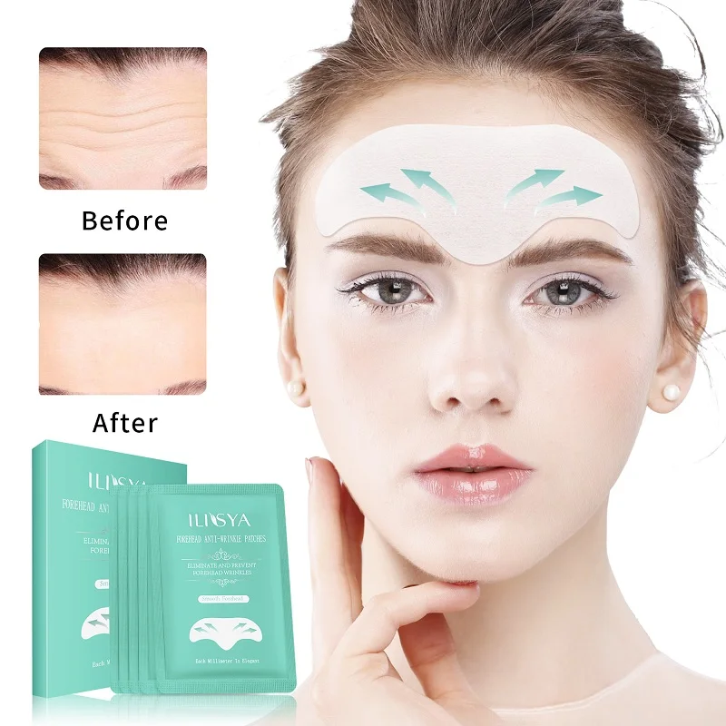 Ilisya Forehead Anti-Wrinkle Patches Frown Lines Removal Skin Care Stickers Moisturizing Pad-10 PCs (English Package))