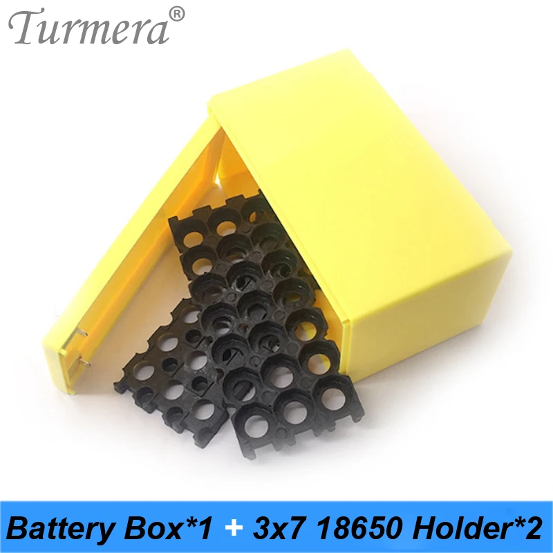 Lithium Rechargeable Battery Storage Box with 3x7 Bracket for 12V 24V Uninterrupted Power Supply and E-bike Battery Use Turmera