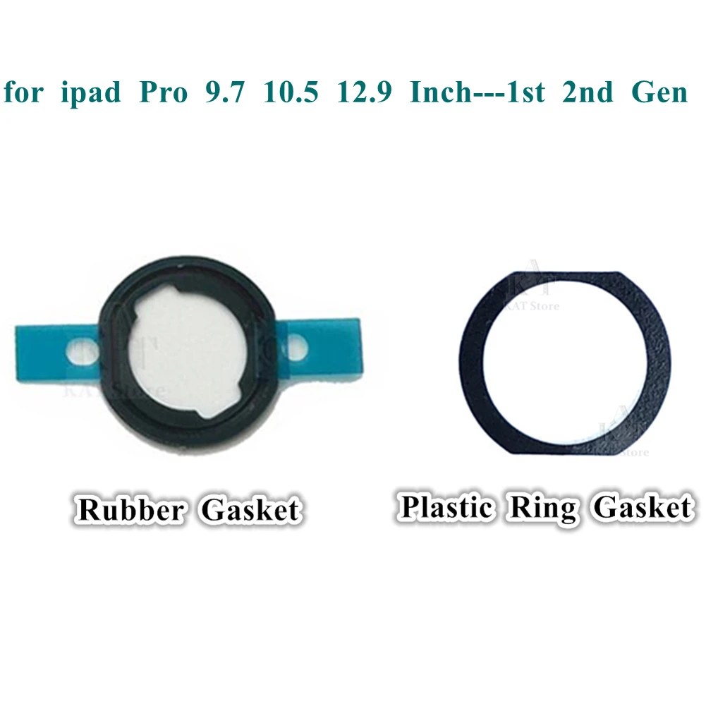 50Pcs OEM Home Button Seal Rubber Plastic Ring Gasket Sticker Replacement for Ipad Pro 9.7 10.5 12.9 Inch 1st 2nd 3rd Gen Air 3