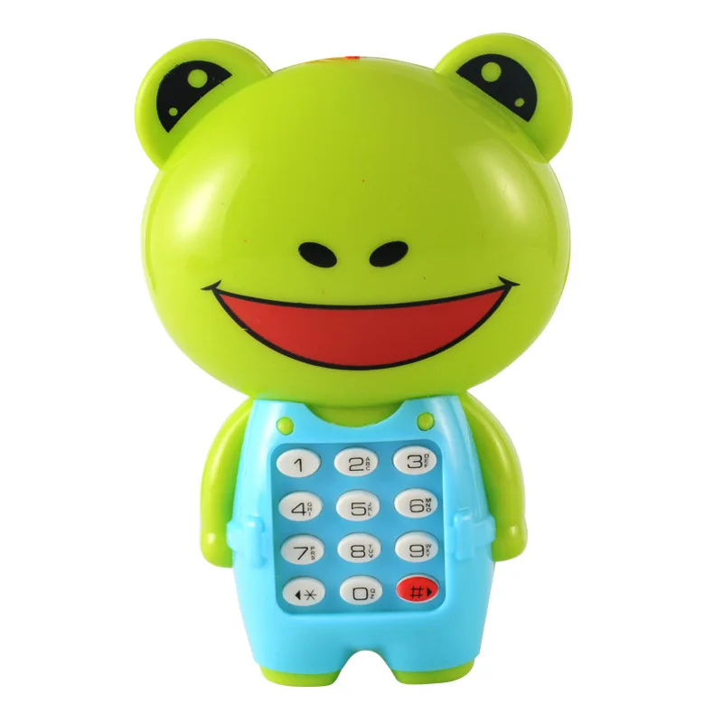 1PCS Mini Cartoon Mobile Phone Early Educational Learning With Music Machine For Children Electronic Toy Gift Funny Cellphone