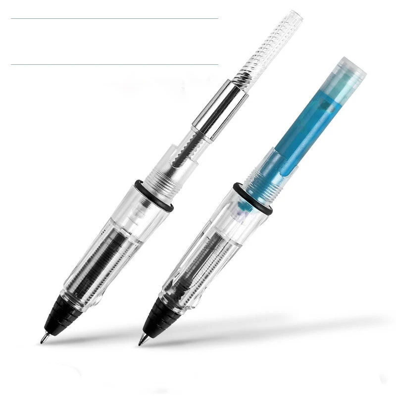 Posture Correction Fountain Pen Transparent White Type Gel Pen School Student Office Ink Pens