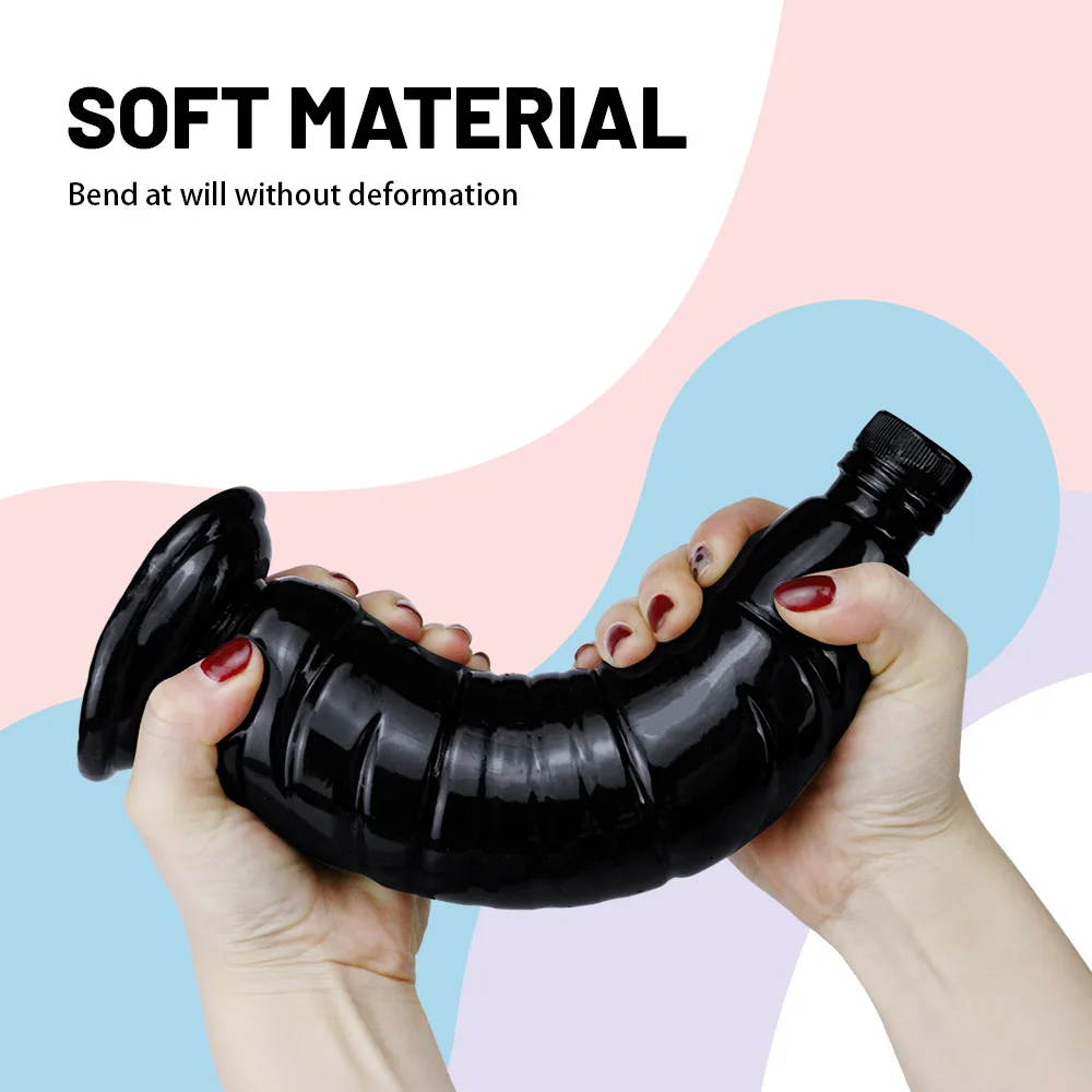 Huge Anal Dildo Mineral Water Bottle Anal Plug with Suction Cup Dildo Anal Expansion Vagina Stimulate Big Sex Toys for Couples