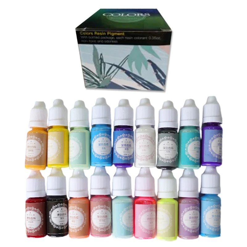 

18 Colors Crystal Epoxy Pigment UV Resin Dye DIY Jewelry Art Crafts Colorant Set